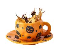Halloween Mug - 320ml Ceramic Irregular Drinking Cup, Holiday Coffee Tea Beer Juice Wine Milk Collectible Drinkware for Office, Restaurant, Hotel, Living Room, Study, School, Teachers, Student