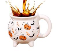Halloween Mug - Decorative Holiday Beverage Cup | Ceramic Spooky Coffee Drinkware | Haunting Style, Festive Party Theme | Bold Countertop Statement, Kitchen Hotel Farmhouse Restaurant