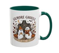 Halloween Mug - Ghost Ceramic Coffee Cup | 350ml Funny Drinkware | Playful Haunted House Design, Tea Juice Milk Drinking, Thoughtful Holiday Gift for Family Friends Coworkers, Home Cafe School