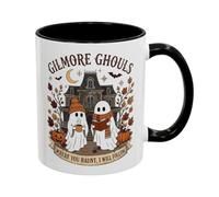 Halloween Mug - Ghost Ceramic Coffee Cup | 350ml Funny Drinkware | Playful Haunted House Design, Tea Juice Milk Drinking, Thoughtful Holiday Gift for Family Friends Coworkers, Home Cafe School