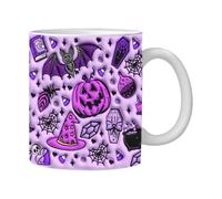 Halloween Mug, Halloween Mugs, Funny Ceramic Mug, 3D Effect Mug and Kitchen Table Decoration for Tea, Hot Chocolate