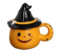 Halloween Mugs Ghost - Ghost Cup, Spooky Coffee Mug | Ceramic Ghost Mug with Lid for Hot Drinks, Cute Novelty Mugs for Autumn Decor, Spooky Drinkware for Home Tea CA