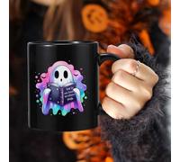 Halloween Mugs - Pumpkin Horror Mug Ceramic | Ergonomic Handle 400ml Teapot Water Cup for Travel Home Dorm Thanksgiving Camping Fall