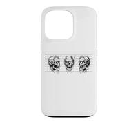 Halloween Mugshot Zombie Zombie Lover Line Art Horror Case for iPhone 13 Pro