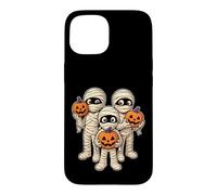Halloween Mummy Trio Trick Or Treat Pumpkin Orange Black Case for iPhone 15