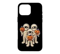 Halloween Mummy Trio Trick Or Treat Pumpkin Orange Black Case for iPhone 16 Pro Max