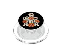 Halloween Mummy Trio Trick Or Treat Pumpkin Orange Black PopSockets PopGrip for MagSafe