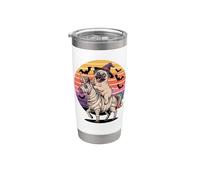 Halloween Mummy Unicorn Pug Pugs Stainless Steel Insulated Tumbler