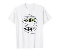Halloween Mummy Wrap Top Costume Winking Eyelash Tooth Girls Value Graphic T-Shirt, Men, White, S