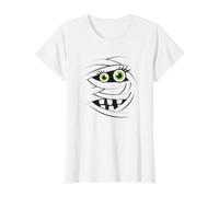 Halloween Mummy Wrap Top Costume Winking Eyelash Tooth Girls Value Graphic T-Shirt, Women, White, M