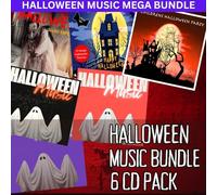 HALLOWEEN MUSIC MEGA BUNDLE VOL 1-6 - 6CD SET OF PARTY SONGS & TERRIFYING SOUNDS for Parties Events and Venues