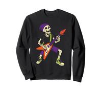Halloween Music Skeleton Electric Guitar Spooky Cute Sweatshirt