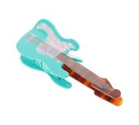 Halloween Musical Note Claw Clip Guitar Hairpin for Women Blue | Acetate Mini Guitar Shape, Strong Colour Retention, Side Hair and Ponytail Styling, School Functions