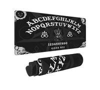 Halloween Mystic Spirit Goth Ouija Board Game Divination Devil Witchcraft Wicca Gaming Keyboard Mouse Pad Mousepad Accessories Huge Extended XL Stitched Edge Rubber Sole for Home Office(35.4"X 15.7")