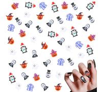 Halloween Nail Charms,70pcs Flatback Ghost Pumpkin Skull Nail Art Charms,Resin Nail Gems Nail Art Decorations Supplies for Nail Design DIY Crafting Jewelry Making