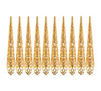 Halloween Nail Decorations 10pcs Iron Fingernail Set Women Finger Nail Ring Queen Costume Role Play Full Finger Ring False Fingernails Cosplay Props