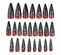 Halloween Nail Press On, Halloween Fake Nails - Halloween Nail False Nails, Glossy Press-On Nails, Glue-On Nails, Graduated Medium Stick On Nails, 12 Sizes for Women
