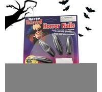 Halloween Nails - Pack of 10 Ghost Long Artificial Nails - Halloween Gothic Fingernail Decoration for Masquerade Party Stage Performance Role Play Haunted House