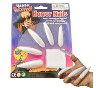 Halloween Nails, Spooky Fake Nails, 10 Pieces Reusable Long Fingernail Set, Gothic Accessory for Vampire Role Play, Holiday Dress Up, Haunted House, Stage Costume, Performance