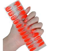 Halloween Nails Strips Semi Cured Gels Glow In Dark Stickers Art Decoration Polish Stickers Semi Cured