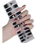 Halloween Nails Strips Semi Cured Gels Glow in Dark Stickers Art Decoration Stickers Semi Cured Gels