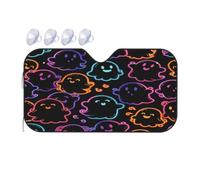 Halloween Neon Ghosts Windshield Sunshade for Cars Auto Truck Van RVs