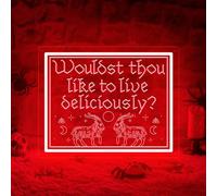 Halloween Neon Sign for Halloween Decor, Red Wouldst Thou Like To Live Deliciously LED Neon Sign