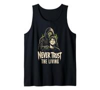 Halloween Never Trust The Living Spooky Zombie Teens Tank Top