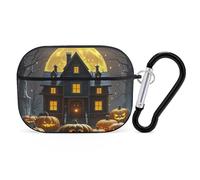 Halloween Night AirPod Pro Case, Anti Scratch Hard PC Cover with Keychain, AirPod Pro 2nd/1st Case Accessories for Women Men, Black-Style