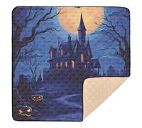 Halloween Night Creepy Moonlight Soft Padded Baby Activity Play Mat for Floor 1-Piecing Kicking Mat for Baby Toddler Infant, 50'' x 50''