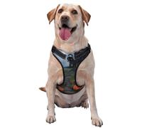 Halloween Night Haunted House No Pull Dog Harness Adjustable Reflective Oxford Easy Control Medium Large Dog Harness