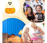 Halloween Night Light,Ghost Pumpkin Silicone Night Light - Cute Spooky Colorful Lighting for Holiday Desk Kitchen Fireplace Kids Mantle Farmhouse Bedroom Home House