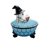 Halloween Night Light, Ghost Room Lamp, Soft Ambient Glow, Battery Powered LED, 1 Piece White Cute Design for Table, Nursery, Bookshelf, Living Room, Party, Fireplace, Indoor Decor