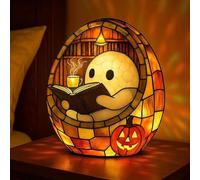 Halloween Night Light - Study Room Lamp,Color Changing Ghost Reading Halloween LED Light for Kids Study Room Book Lover Adults Bedroom Decor