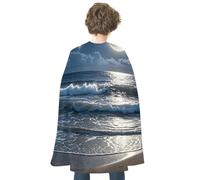 Halloween Night Ocean Cloak Capes Reversible Medieval Cloak Witch Capes for Party Cosplay Masquerade Costumes