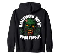 Halloween Night Pure Fright Zombie Skull Zip Hoodie