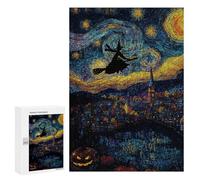Halloween Night Sky Art Puzzle 1000 Teile Schwer Puzzle Spielzeug Lernspiel Impossible Herausforderungsspielzeug Für Erwachsene Kinder 300 PCS