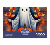 Halloween Night with Ship And Jack-o'-Lantern Durable Material Easy to Assemble Pieces, Perfect for Relaxing, Unwinding And Enjoying Quiet Moments 52x38cm/1000pcs