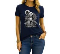 Halloween Nightmare Jack Skellington Before Christmas Film Christmas Women's T-Shirt, navy blue, 3XL