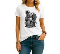 Halloween Nightmare Jack Skellington Before Christmas Film Christmas Women's T-Shirt, White, 3XL