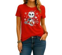 Halloween Nightmare Jack Skellington Santa Claus Before Christmas Film | Christmas Women's T-Shirt, red, 3XL
