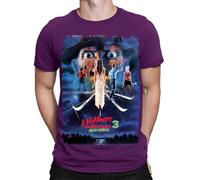 Halloween Nightmare On Elm Street 3 Dream Warriors Movie Poster Mens T Shirts#HD Purple M