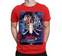 Halloween Nightmare On Elm Street 3 Dream Warriors Movie Poster Mens T Shirts#HD Red L