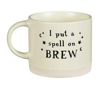 Halloween Nights Slogan Mug - Perfect for Hot Drinks Like Tea, Coffee and Hot Chocolate, During The Halloween Season - Slogan: I Put A Spell On Brew - Stoneware
