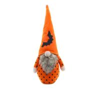 Halloween No Face Old Man Doll Gnome Cute Figurine For Home Party Decoration Htw62 (Orange1, 38x15cm)