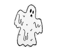 Halloween Non-Slip Bath Mat Halloween Door Rug for Indoor & Outdoor Use Gothic Witchy Scary Decor Water Absorbent Washable Microfiber Floor Mat Welcome Entrance Decorations, 60x40cm (White)