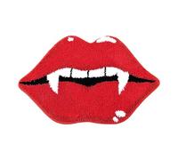Halloween Non-Slip Bath Mat Halloween Door Rug for Indoor & Outdoor Use Gothic Witchy Scary Decor Water Absorbent Washable Microfiber Floor Mat Welcome Entrance Decorations, 60x40cm (Red)