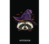 Halloween Notebook: Raccoon Witch Hat Funny Halloween Raccoon Whisperer Gift