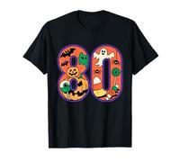 Halloween Number 80 Birthday Pumpkin Ghost Spider Candy bat T-Shirt