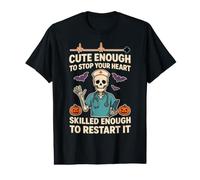Halloween Nurse Cute Enough to Stop Your Heart Value Graphic T-Shirt